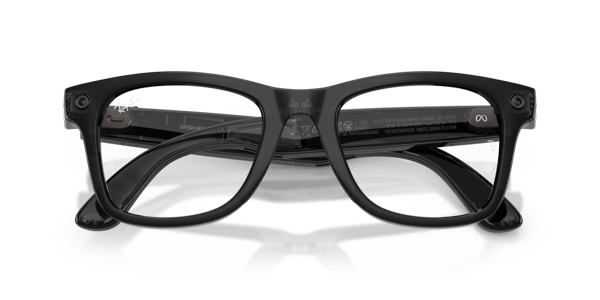 Ray-Ban Meta RW4011 Polished Transparent Black/Clear to Aquamarine Transitions