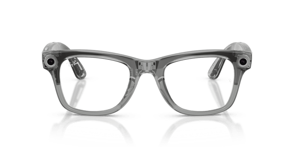 Ray-Ban Meta RW4012 Shiny Transparent Grey/Clear to Sapphire Transitions