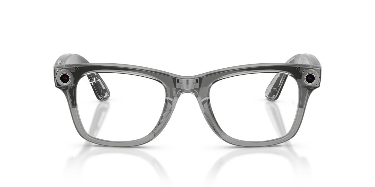 Ray-Ban Meta RW4012 Shiny Transparent Grey/Clear to Sapphire Transitions