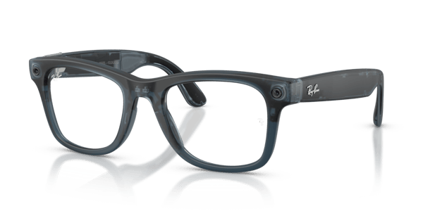 Ray-Ban Meta RW4011V Matte Transparent Ocean Blue/Demo Lens