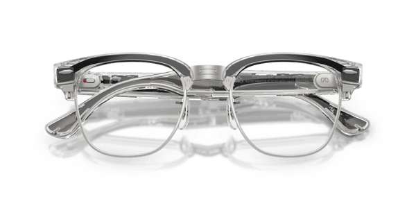 Ray-Ban Meta RW7004V Polished Transparent Iron Grey/Demo Lens