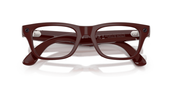 Ray-Ban Meta RW7001 Shiny Burgundy/Demo Lens