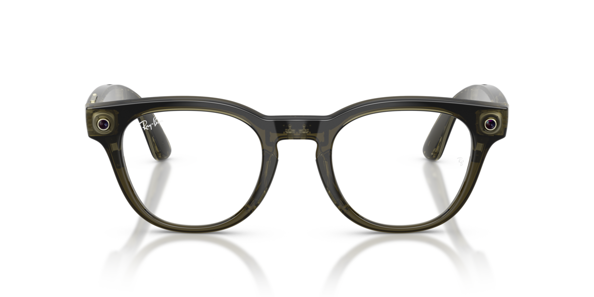 Ray-Ban Meta RW7002 Shiny Transparent Dark Olive/Demo Lens