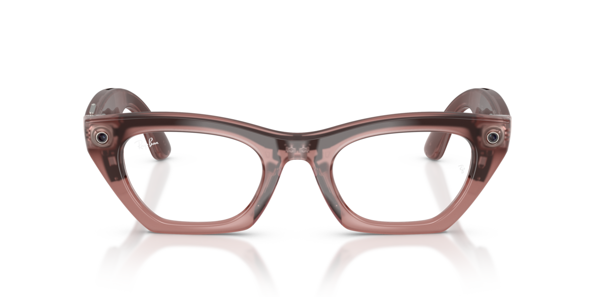 Ray-Ban Meta RW4015V Polished Milky Pink Blush/Demo Lens