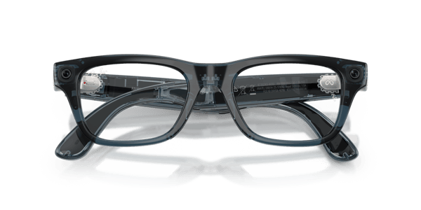 Ray-Ban Meta RW7001 Shiny Transparent Dark Blue/Demo Lens