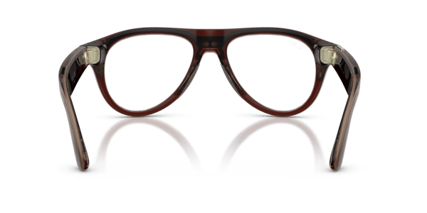 Ray-Ban Meta RW4016 Polished Transparent Umber/Clear to Jade Transitions