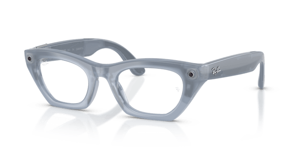 Ray-Ban Meta RW4015V Polished Milky Grey Lilac/Demo Lens