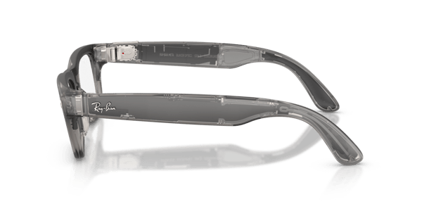 Ray-Ban Meta RW7001 Matte Transparent Ice Grey/Demo Lens