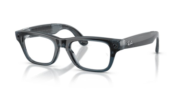 Ray-Ban Meta RW7001 Shiny Transparent Dark Blue/Demo Lens