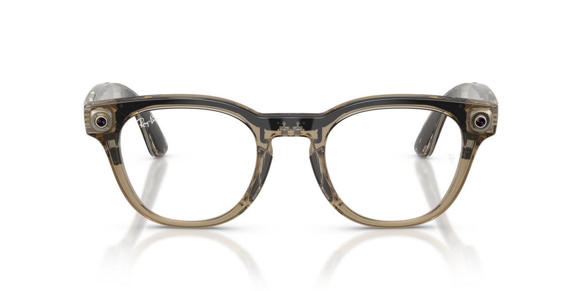 Ray-Ban Meta RW7002 Shiny Transparent Stone Beige/Demo Lens