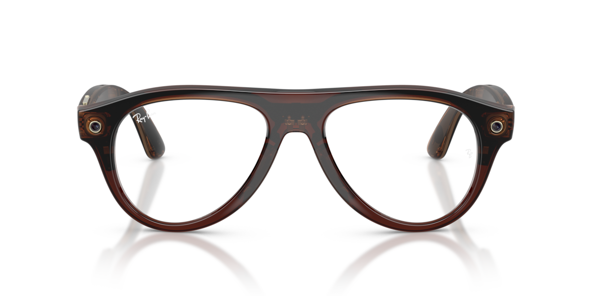 Ray-Ban Meta RW4016V Polished Transparent Umber/Demo Lens