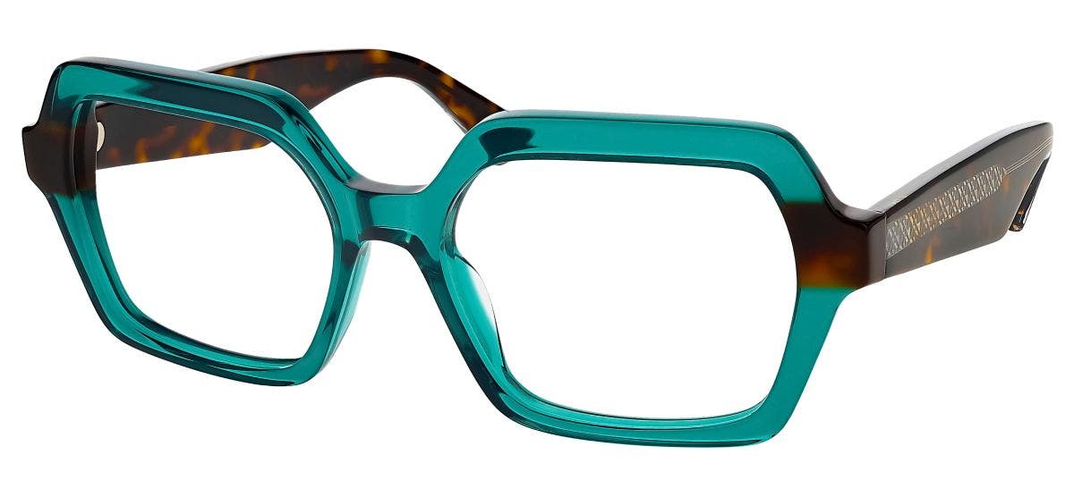 illa Celeste Teal Transparent/Brown Tortoise