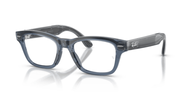 Ray-Ban Meta RW7005 Shiny Transparent Blue/Clear to Sapphire Transitions