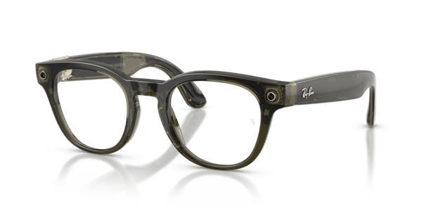 Ray-Ban Meta RW7002 Shiny Transparent Dark Olive/Demo Lens