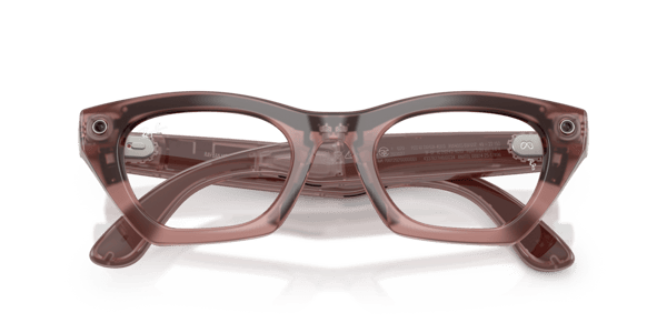 Ray-Ban Meta RW4015 Polished Milky Pink Blush/Clear to Grey Transitions