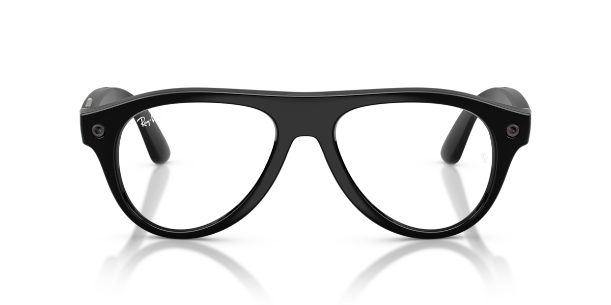 Ray-Ban Meta RW4016 Shiny Black/Clear to Green Transitions