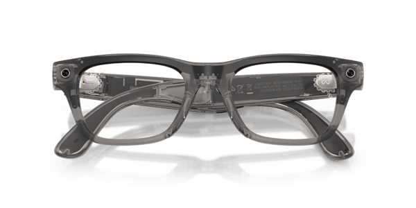 Ray-Ban Meta RW7001 Matte Transparent Ice Grey/Demo Lens