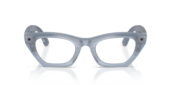 Ray-Ban Meta RW4015V Polished Milky Grey Lilac/Demo Lens