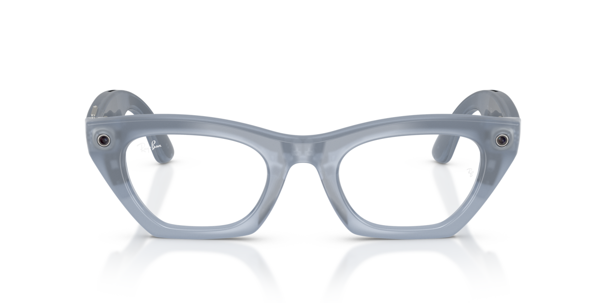 Ray-Ban Meta RW4015V Polished Milky Grey Lilac/Demo Lens