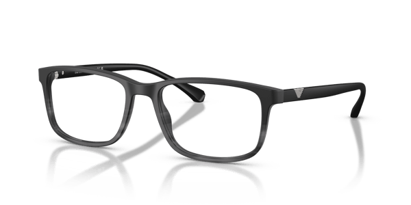 Emporio Armani EA3098 Matte Black & Striped Grey