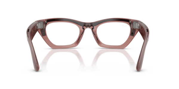 Ray-Ban Meta RW4015 Polished Milky Pink Blush/Clear to Grey Transitions