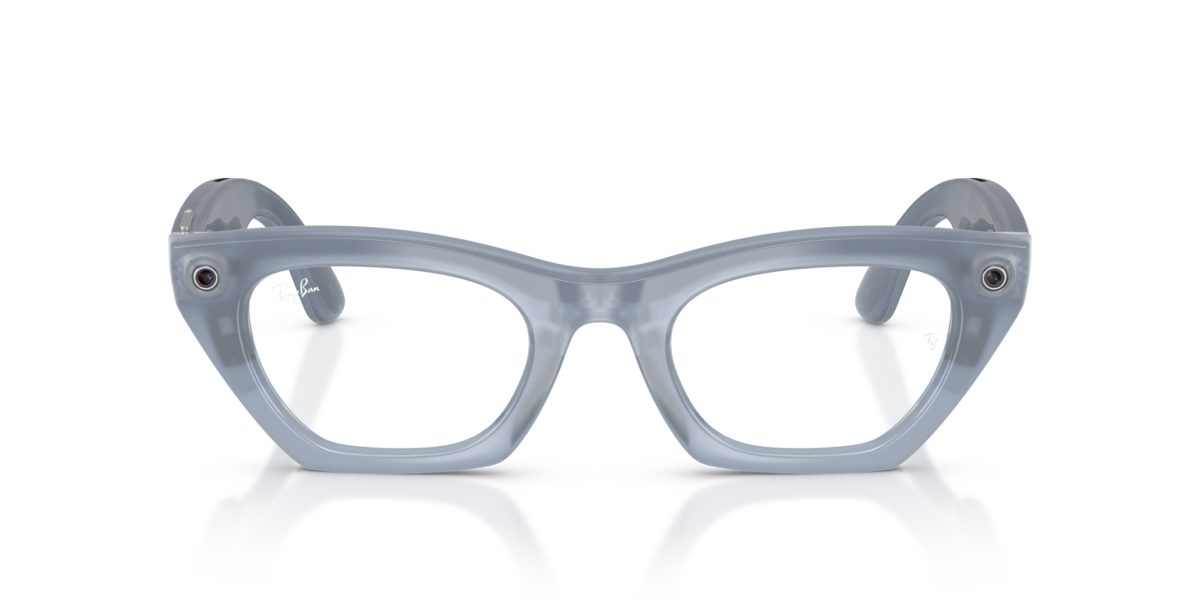 Ray-Ban Meta RW4015 Polished Milky Grey Lilac/Clear to Copper Transitions