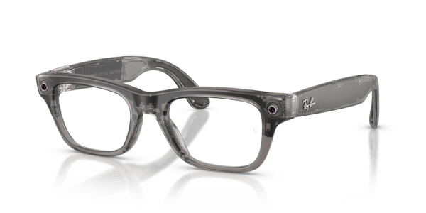 Ray-Ban Meta RW7001 Matte Transparent Ice Grey/Demo Lens