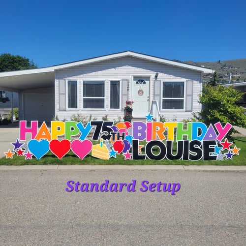 Celebration Sign Rentals - Standard Setup