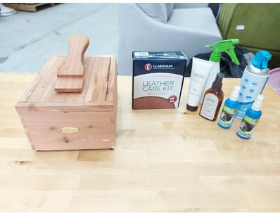 Shoe care and maintenance kit featuring a natural ...