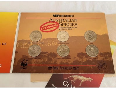 WESTPAC AUSTRALIAN SPECIES COMMEMORATIVE MEDALLION...