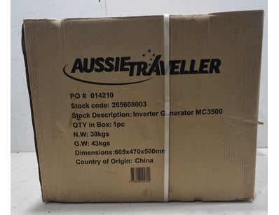 Aussie Traveller Inverter Generator MC3500 - Brand...