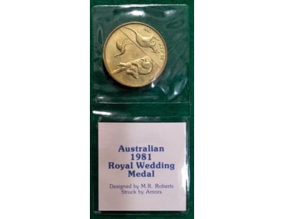 1981 MEDAL UNC AUSTRALIAN ROYAL WEDDING MEDALLION ...