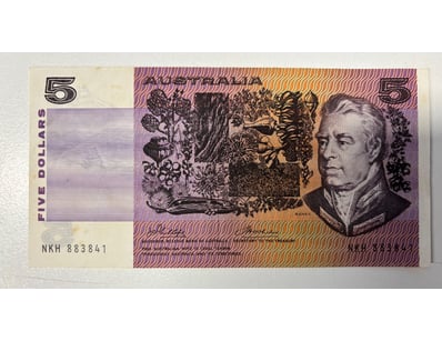 AUSTRALIAN FIVE DOLLARS BANKNOTE, R05 (EF)

CV: ...