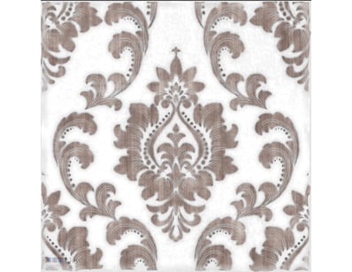 RRP $94 per SQM, Greige Gloss Damask Vintage Desig...