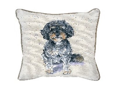 RRP: $499, Cavapoo Watercolour Cushion 450x450mm, ...