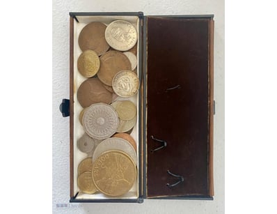 Old Coins In An Estate Jewellery Box