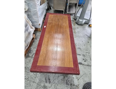 Table, wood type top, oil type Finnish, brown pain...