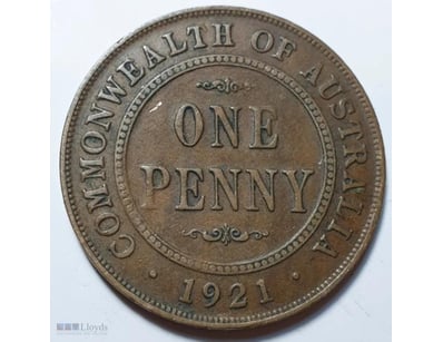1921 AUSTRALIA KGV ONE PENNY   



294211+26