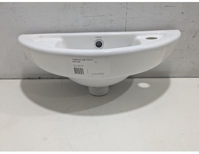 Caroma Compact Wall-Hung Basin (Model 635115W). Th...