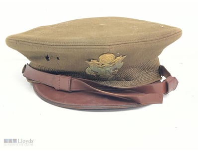 U.S. WW2 USAAF OFFICER'S SERVICE CAP SIZE 7 1/8 WI...