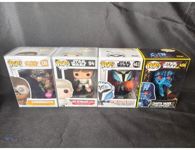 STAR WARS FUNKO POP COLLECTION - FOUR BOXED FIGURE...