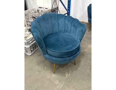 Contemporary barrel-back accent chair upholstered ...