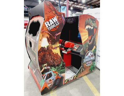 Raw Thrills Jurassic Park Arcade machine.It featur...