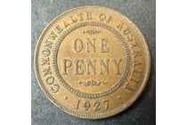 226 · 1927 AUSTRALIA KGV ONE PENNY 311236+29