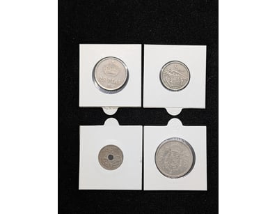 COLLECTION OF FOUR SPANISH CURRENCY

Various Den...