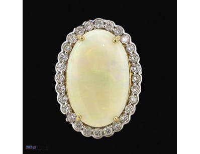 14K YELLOW GOLD, 4.02CT AUSTRALIAN COOBER PEDY OPA...