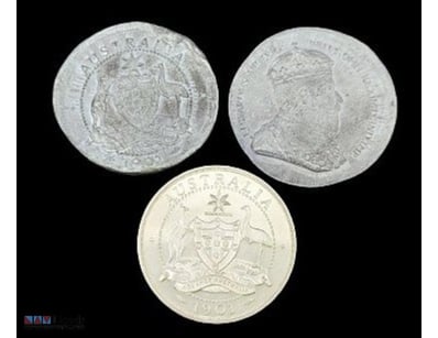 TRIAL PAIR OF AUSTRALIAN EDWARD VII DATED COINS 

...