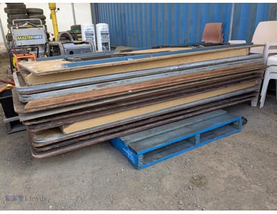 Pallet of Metal Framed Trestle Tables & Chairs 

N...