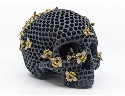 ANDY FIRTH BLACK BEEHIVE SKULL

Item Size: Heigh...