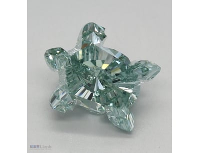 LAB GROWN DIAMOND TURTLE 1.34CT FANCY VIVID  GREEN...